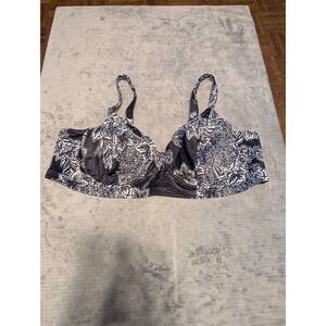 💚 ALYNED TOGETHER Black White Floral Bikini Top Swim size 2X 3